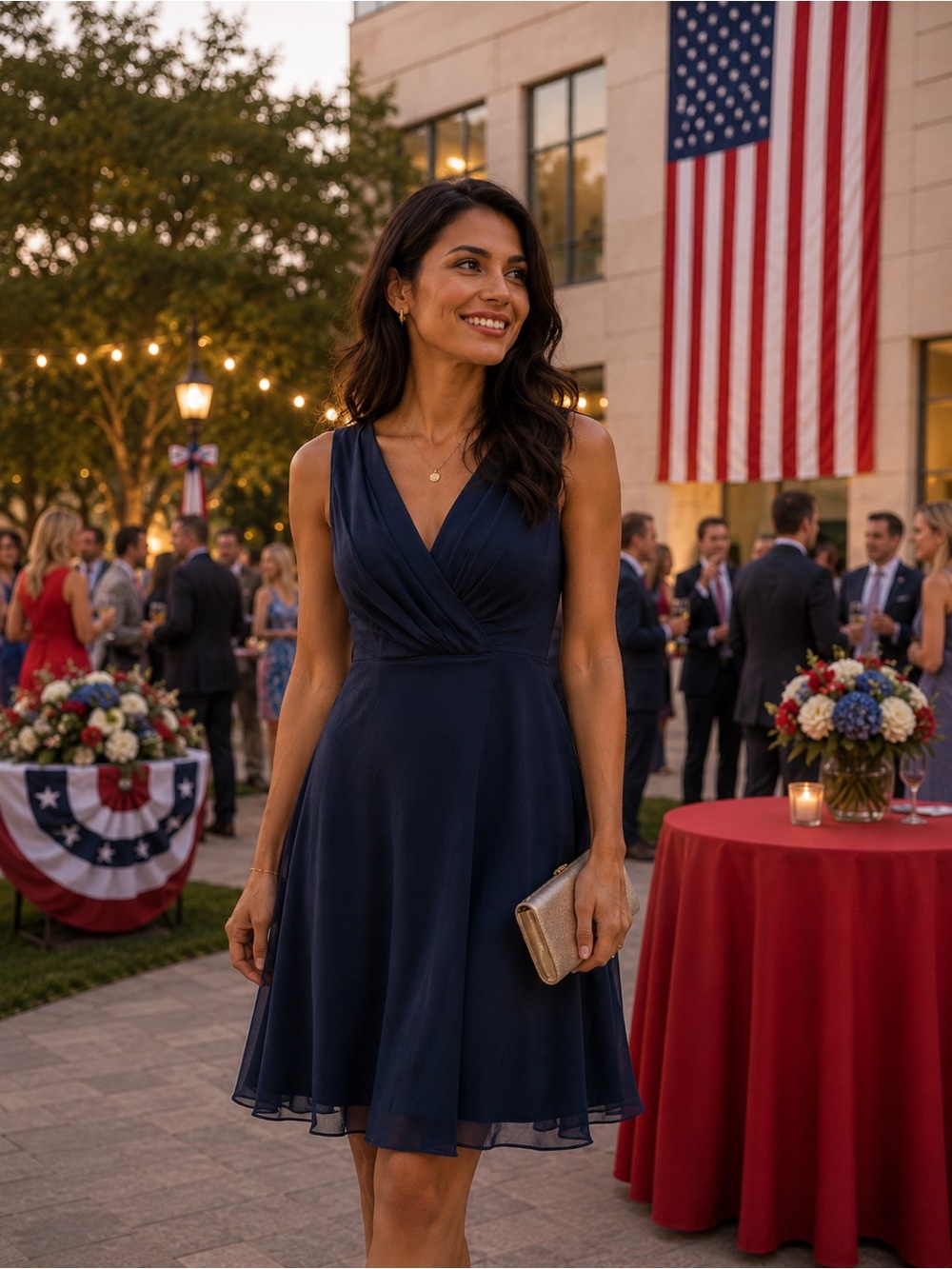 J. Crew Navy Sleeveless Midi Dress